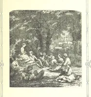 An illustration from The home affections pourtrayed by the poets. Selected and edited by Charles Mackay. Illustrated with ... engravings ... by eminent artists, and engraved by the Brothers Dalziel (1883)