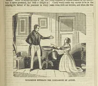 An illustration from The Maniac Father, or the Victim of seduction; a romance of deep interest; by the author of “Ela the outcast” [i.e. T. P. Prest], etc (1850)