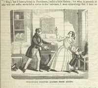 An illustration from The Maniac Father, or the Victim of seduction; a romance of deep interest; by the author of “Ela the outcast” [i.e. T. P. Prest], etc (1850)