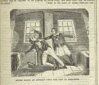 An illustration from The Maniac Father, or the Victim of seduction; a romance of deep interest; by the author of “Ela the outcast” [i.e. T. P. Prest], etc (1850)