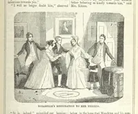 An illustration from The Maniac Father, or the Victim of seduction; a romance of deep interest; by the author of “Ela the outcast” [i.e. T. P. Prest], etc (1850)