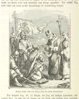 An illustration from Geschichte Bayerns. Unter Zugrundelegung von Lorenz von Westenrieders bayerischer Geschichte neu bearbeitet, dem Volke erzählt, und mit Beigaben aus der bayerischen Culturgeschichte und Sage versehen. ... Mit vielen Holzschnittbildern (1874)