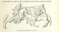 An illustration from Geschichte Bayerns. Unter Zugrundelegung von Lorenz von Westenrieders bayerischer Geschichte neu bearbeitet, dem Volke erzählt, und mit Beigaben aus der bayerischen Culturgeschichte und Sage versehen. ... Mit vielen Holzschnittbildern (1874)