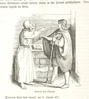 An illustration from Geschichte Bayerns. Unter Zugrundelegung von Lorenz von Westenrieders bayerischer Geschichte neu bearbeitet, dem Volke erzählt, und mit Beigaben aus der bayerischen Culturgeschichte und Sage versehen. ... Mit vielen Holzschnittbildern (1874)