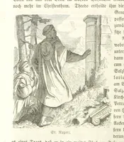 An illustration from Geschichte Bayerns. Unter Zugrundelegung von Lorenz von Westenrieders bayerischer Geschichte neu bearbeitet, dem Volke erzählt, und mit Beigaben aus der bayerischen Culturgeschichte und Sage versehen. ... Mit vielen Holzschnittbildern (1874)