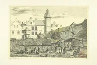 An illustration from Album historique de la ville d'Anvers. Collection de vues et de monuments des temps passés, dessinés d'après nature et gravés sur cuivre par J. Linnig, avec notices historiques par F. H. M (1864)