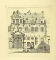 An illustration from Album historique de la ville d'Anvers. Collection de vues et de monuments des temps passés, dessinés d'après nature et gravés sur cuivre par J. Linnig, avec notices historiques par F. H. M (1864)