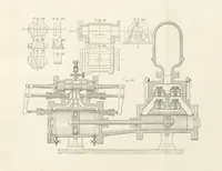 An illustration from Mine Drainage; being a complete and practical treatise on direct-acting underground steam-pumping machinery, etc. [With plates (1881)