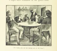 An illustration from The Impudent Comedian and others. [Tales.] ... With illustrations by R. Sauber (1897)