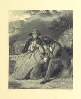 An illustration from Moore's Irish Melodies, Lalla Rookh, National Airs, Legendary Ballads, Songs, etc., with a memoir by J. F. Waller. Illustrations, etc (1867)