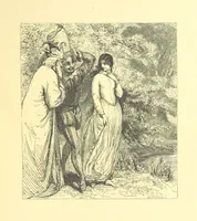 An illustration from Moore's Irish Melodies, Lalla Rookh, National Airs, Legendary Ballads, Songs, etc., with a memoir by J. F. Waller. Illustrations, etc (1867)