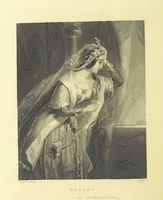 An illustration from Moore's Irish Melodies, Lalla Rookh, National Airs, Legendary Ballads, Songs, etc., with a memoir by J. F. Waller. Illustrations, etc (1867)