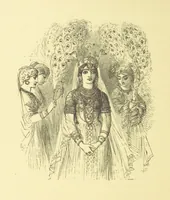 An illustration from Moore's Irish Melodies, Lalla Rookh, National Airs, Legendary Ballads, Songs, etc., with a memoir by J. F. Waller. Illustrations, etc (1867)