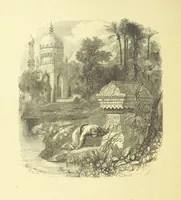 An illustration from Moore's Irish Melodies, Lalla Rookh, National Airs, Legendary Ballads, Songs, etc., with a memoir by J. F. Waller. Illustrations, etc (1867)