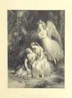 An illustration from Moore's Irish Melodies, Lalla Rookh, National Airs, Legendary Ballads, Songs, etc., with a memoir by J. F. Waller. Illustrations, etc (1867)
