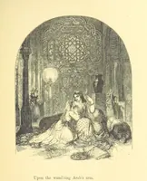 An illustration from Moore's Irish Melodies, Lalla Rookh, National Airs, Legendary Ballads, Songs, etc., with a memoir by J. F. Waller. Illustrations, etc (1867)