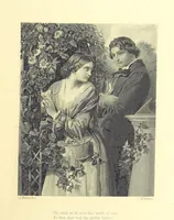 An illustration from Moore's Irish Melodies, Lalla Rookh, National Airs, Legendary Ballads, Songs, etc., with a memoir by J. F. Waller. Illustrations, etc (1867)
