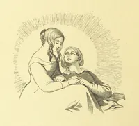 An illustration from Moore's Irish Melodies, Lalla Rookh, National Airs, Legendary Ballads, Songs, etc., with a memoir by J. F. Waller. Illustrations, etc (1867)