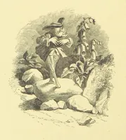 An illustration from Moore's Irish Melodies, Lalla Rookh, National Airs, Legendary Ballads, Songs, etc., with a memoir by J. F. Waller. Illustrations, etc (1867)