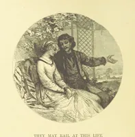 An illustration from Moore's Irish Melodies, Lalla Rookh, National Airs, Legendary Ballads, Songs, etc., with a memoir by J. F. Waller. Illustrations, etc (1867)