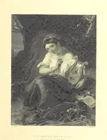 An illustration from Moore's Irish Melodies, Lalla Rookh, National Airs, Legendary Ballads, Songs, etc., with a memoir by J. F. Waller. Illustrations, etc (1867)