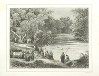 An illustration from Los Héroes y las Maravillas del Mundo. ... Anales del mundo desde los tiempos bíblicos hasta nuestros dias. ... Gran Memorandum histórico ... que comprende íntegras las obras siguientes. La Imparcial ... Historia Universal, escrita por el sabio Benedictino Clemente y su tan celebrado Arte de comprobar los datos de las fechas históricas, crónicas y otros antiguos documentos; ... continuada hasta hoy dia por M. de Saint Allais; la Historia de Alejandro el Grande, escrita por Quinto Curcio, la de Cártago y Roma, Anibal y los Escipiones, Pompeyo y Cesar, continuados los famosos Comentarios de este último; la de la guerra de Yugurta y Catilina, trasladado íntegro todo el Salustio. La Historia de la guerra de los Judios contra los Romanos. ... Descripcion del Capitolio, destruccion de Jerusalen, Martirio de los Macabeos, etc. escrita por Flavio Josefo, traducida del original Griego ... acompañadas dichas historias con las fideles tablas cronológicas de la citada obra de Clemente. ... Seguido todo de los tan celebrados cuadros de la pintura del hombre y de las maravillas que le rodean por ... Buffon, Cuvier, Lacepede, ... precedido del discurso sobre la Historia Universal por ... Bossuet. ... Dispuesto, ordenado, y completado el cuerpo general de la obra hasta el dia que termine por D. de Mora y Casarusa. Revisada la parte religiosa que comprende por I. Sayol y Echevarría. ... Quinta edicion (1855)