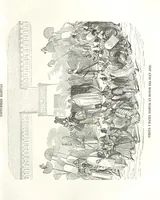 An illustration from Los Héroes y las Maravillas del Mundo. ... Anales del mundo desde los tiempos bíblicos hasta nuestros dias. ... Gran Memorandum histórico ... que comprende íntegras las obras siguientes. La Imparcial ... Historia Universal, escrita por el sabio Benedictino Clemente y su tan celebrado Arte de comprobar los datos de las fechas históricas, crónicas y otros antiguos documentos; ... continuada hasta hoy dia por M. de Saint Allais; la Historia de Alejandro el Grande, escrita por Quinto Curcio, la de Cártago y Roma, Anibal y los Escipiones, Pompeyo y Cesar, continuados los famosos Comentarios de este último; la de la guerra de Yugurta y Catilina, trasladado íntegro todo el Salustio. La Historia de la guerra de los Judios contra los Romanos. ... Descripcion del Capitolio, destruccion de Jerusalen, Martirio de los Macabeos, etc. escrita por Flavio Josefo, traducida del original Griego ... acompañadas dichas historias con las fideles tablas cronológicas de la citada obra de Clemente. ... Seguido todo de los tan celebrados cuadros de la pintura del hombre y de las maravillas que le rodean por ... Buffon, Cuvier, Lacepede, ... precedido del discurso sobre la Historia Universal por ... Bossuet. ... Dispuesto, ordenado, y completado el cuerpo general de la obra hasta el dia que termine por D. de Mora y Casarusa. Revisada la parte religiosa que comprende por I. Sayol y Echevarría. ... Quinta edicion (1855)