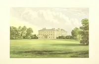 An illustration from The Ancestral Homes of Britain; containing examples of its noblest castles, halls, and mansions. With ... coloured illustrations ... and biographical and historical notices (1868)