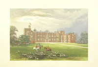 An illustration from The Ancestral Homes of Britain; containing examples of its noblest castles, halls, and mansions. With ... coloured illustrations ... and biographical and historical notices (1868)