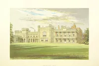An illustration from The Ancestral Homes of Britain; containing examples of its noblest castles, halls, and mansions. With ... coloured illustrations ... and biographical and historical notices (1868)