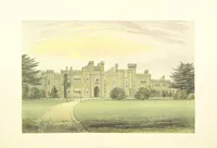 An illustration from The Ancestral Homes of Britain; containing examples of its noblest castles, halls, and mansions. With ... coloured illustrations ... and biographical and historical notices (1868)