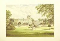 An illustration from The Ancestral Homes of Britain; containing examples of its noblest castles, halls, and mansions. With ... coloured illustrations ... and biographical and historical notices (1868)