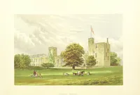 An illustration from The Ancestral Homes of Britain; containing examples of its noblest castles, halls, and mansions. With ... coloured illustrations ... and biographical and historical notices (1868)
