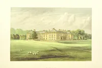 An illustration from The Ancestral Homes of Britain; containing examples of its noblest castles, halls, and mansions. With ... coloured illustrations ... and biographical and historical notices (1868)