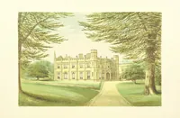 An illustration from The Ancestral Homes of Britain; containing examples of its noblest castles, halls, and mansions. With ... coloured illustrations ... and biographical and historical notices (1868)