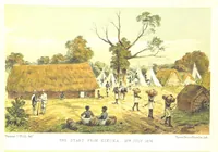 Picture 3 of 22 from Sketches of African Scenery, from Zanzibar to the Victoria Nyanza, being a series of coloured lithographic pictures, from sketches by ... T. O'Neill. (The larger part of the letterpress is from a journal kept by T. O'Neill.) (1878), leaf 12
