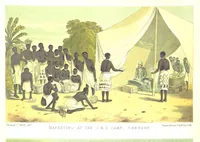 Picture 21 of 22 from Sketches of African Scenery, from Zanzibar to the Victoria Nyanza, being a series of coloured lithographic pictures, from sketches by ... T. O'Neill. (The larger part of the letterpress is from a journal kept by T. O'Neill.) (1878), leaf 40