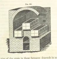 An illustration from A Treatise on Metallurgy; comprising mining, and general and particular metallurgical operations, etc (1852)