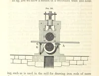 An illustration from A Treatise on Metallurgy; comprising mining, and general and particular metallurgical operations, etc (1852)
