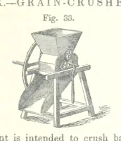 An illustration from Farming Implements, their various uses and recent modern improvements compared with the old machines. By F. D. P (1847)