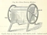 An illustration from Farming Implements, their various uses and recent modern improvements compared with the old machines. By F. D. P (1847)