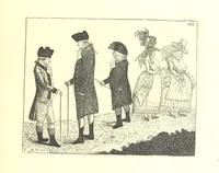 An illustration from A series of original Portraits and Caricature Etchings by ... J. Kay; ... with biographical sketches and illustrative anecdotes. [Edited by H. P (1877)