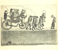 An illustration from A series of original Portraits and Caricature Etchings by ... J. Kay; ... with biographical sketches and illustrative anecdotes. [Edited by H. P (1877)