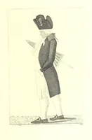 An illustration from A series of original Portraits and Caricature Etchings by ... J. Kay; ... with biographical sketches and illustrative anecdotes. [Edited by H. P (1877)