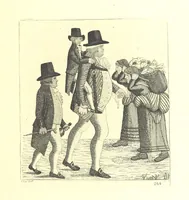 An illustration from A series of original Portraits and Caricature Etchings by ... J. Kay; ... with biographical sketches and illustrative anecdotes. [Edited by H. P (1877)