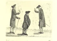 An illustration from A series of original Portraits and Caricature Etchings by ... J. Kay; ... with biographical sketches and illustrative anecdotes. [Edited by H. P (1877)