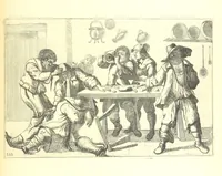 An illustration from A series of original Portraits and Caricature Etchings by ... J. Kay; ... with biographical sketches and illustrative anecdotes. [Edited by H. P (1877)