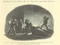 An illustration from Metallurgy. The art of extracting metals from their ores, and adapting them to various purposes of manufacture, etc (1861)