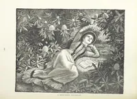 An illustration from A Crown of Flowers, being poems and pictures collected from the pages of The Girl's Own Paper. Edited by C. Peters (1883)