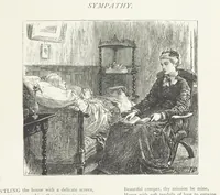 An illustration from A Crown of Flowers, being poems and pictures collected from the pages of The Girl's Own Paper. Edited by C. Peters (1883)
